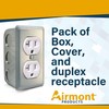(Pack of 8) Outlet Box Kit, 2x4'' Utility Electrical Box,