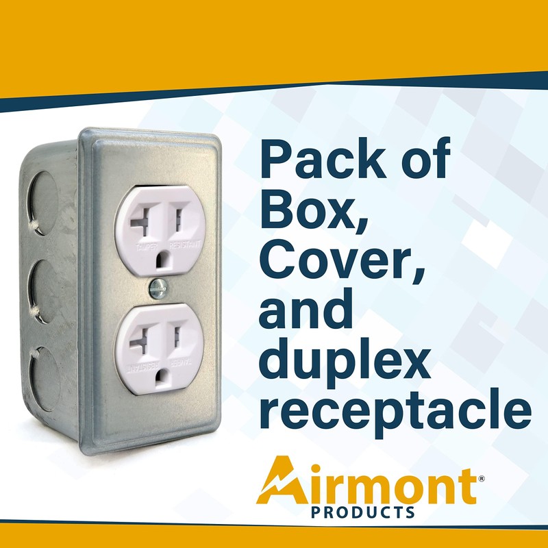 (Pack of 8) Outlet Box Kit, 2x4'' Utility Electrical Box,