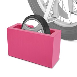 Bike Training Wheel Trainer,Indoor Kid Bike Riding Training Wheels Stabilizers,Pedal Cycle Block Holder with 2 Anti-Slip Pads,Home Trainer for Kids Bicycle with Training Wheels,Safe & Stable - Wooden