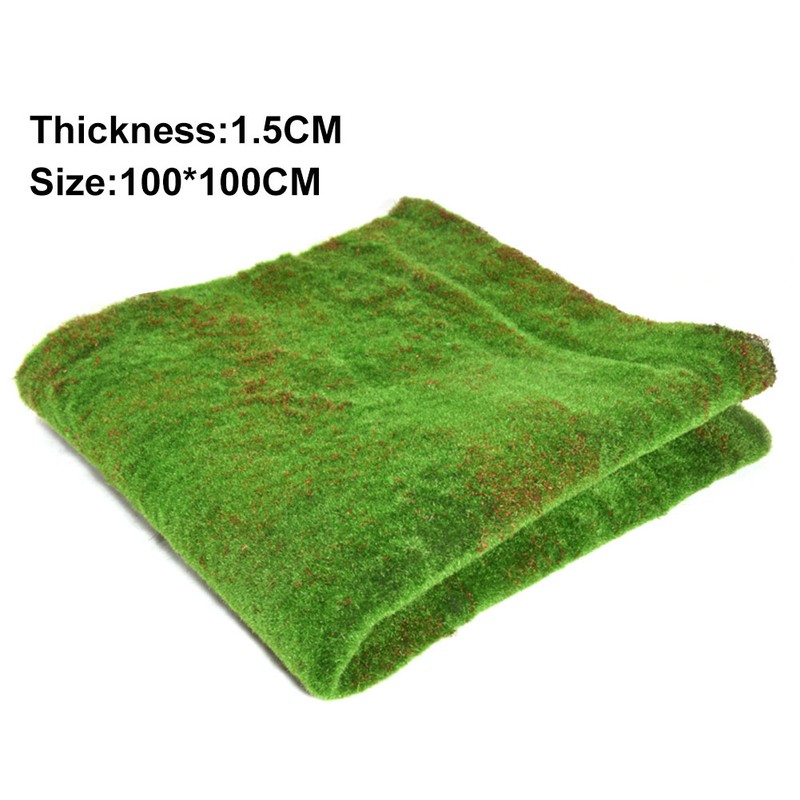 Artificial Moss Grass Carpet Realistic Artificial Green Lawn Straw Mat