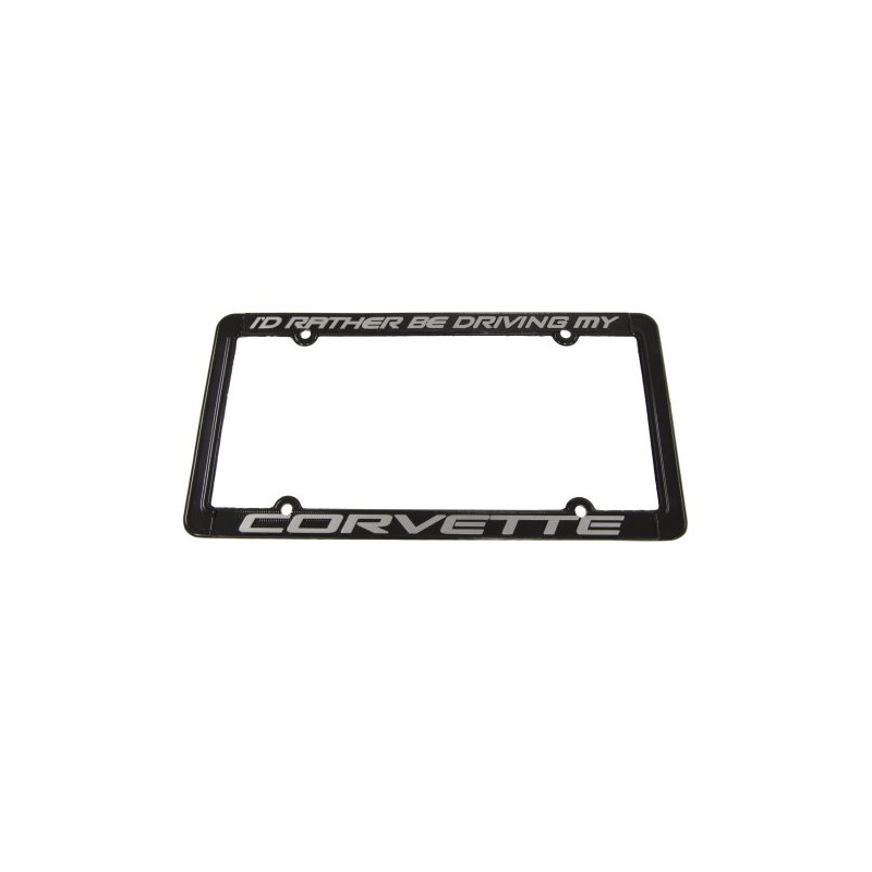 Corvette License Plate Frame I'd Rather Be Driving My Corvette