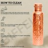 Copper Water Bottle 34OZ - 100% Handcrafted Solid Pure Hammered