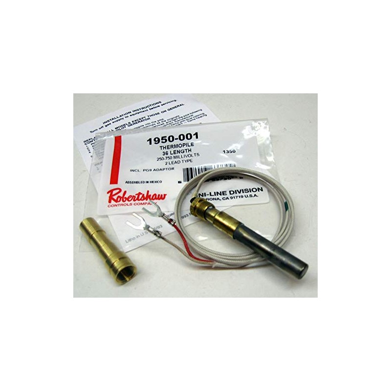 1950-001 Robertshaw Thermopile 36" 250-750 Millivolts MV 2 Lead with