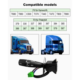 Turn Signal Switch with 8 Wire Fit for Kenworth and Peterbilt Replace P27-1067, P271067, P27-6221,P276221, TRW 480791