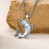 Lattd Fish Necklace 925 Sterling Silver Fish Pendant Necklaces for