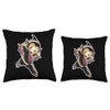 Kewpie Baby Doll Vampire Bat Traditional Tattoo Flash Throw Pillow
