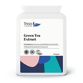 Green Tea Extract Supplement (12,480mg) - 90 Capsules - Providing Polyphenols, Catechins and EGCG - UK Manufactured to GMP Standards
