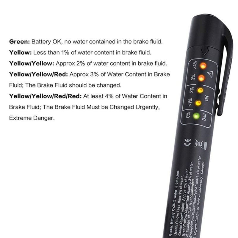 Brake Fluid Liquid Tester, Auto Brake Diagnostic Testing Tool, Oil