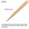 sourcing map Diamond Needle Files, 3mm x 140mm Titanium Coated
