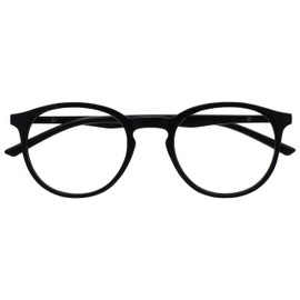 OPULIZE Met M60-1 -2.50 Long Distance Glasses Short Sightedness Slim Round Frame Spring Hinges Scratch-Resistant Black Men Women