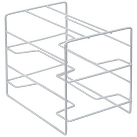 Home Basics W 3 Tier Heavy Duty Kitchen Countertop or Cabinet Organizer for Food Wrap, Foil, Wax Parchment Paper, Plastic Bags, Silver