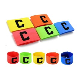 Wrzbest Football Soccer Captain's Armbands Captain Armband Special Custom Size for Kids and Youth - Pack of 5 Colour
