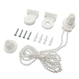 KnR Harmony Roller Blind Fittings 25mm / 1'' Pull Cord & Brackets & Sidewinder & Screws Plastic Replacement for Curtain Repair