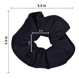 Large Solid Scrunchie - Set of 6-Navy Olive Burgundy