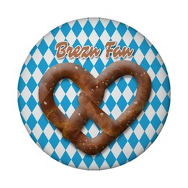 Pretzel Heart Bavarian Flag Magnet with Bottle Opener Round with Saying Pretzel Fan Perfect for Bavaria and Pretzel Lovers Casual Magnet with Bottle Opener for Real Fans