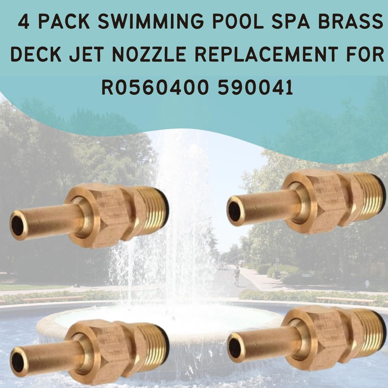 Southeastern Accessory 4 Pack Swimming Pool Spa Brass Deck Jet