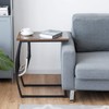 Tangkula Sofa Side End Table, C Table Snack Table with