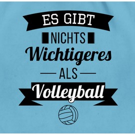 Shirtracer - Gym Bag Backpack - Gift Accessories - There Is Nothing More Important Than Volleyball, 2 Light Blue