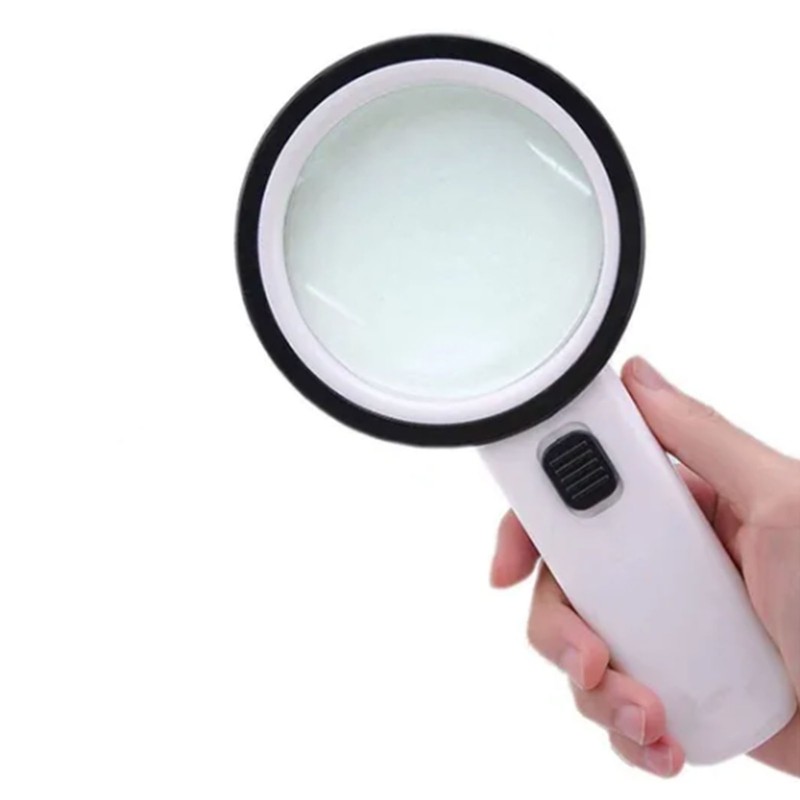 10X Large Double Layer Optical Magnifying Glass with LED Light