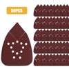 Pack of 50 Sandpaper Triangle Sanders, 80 Grit 12-Hole Sanding