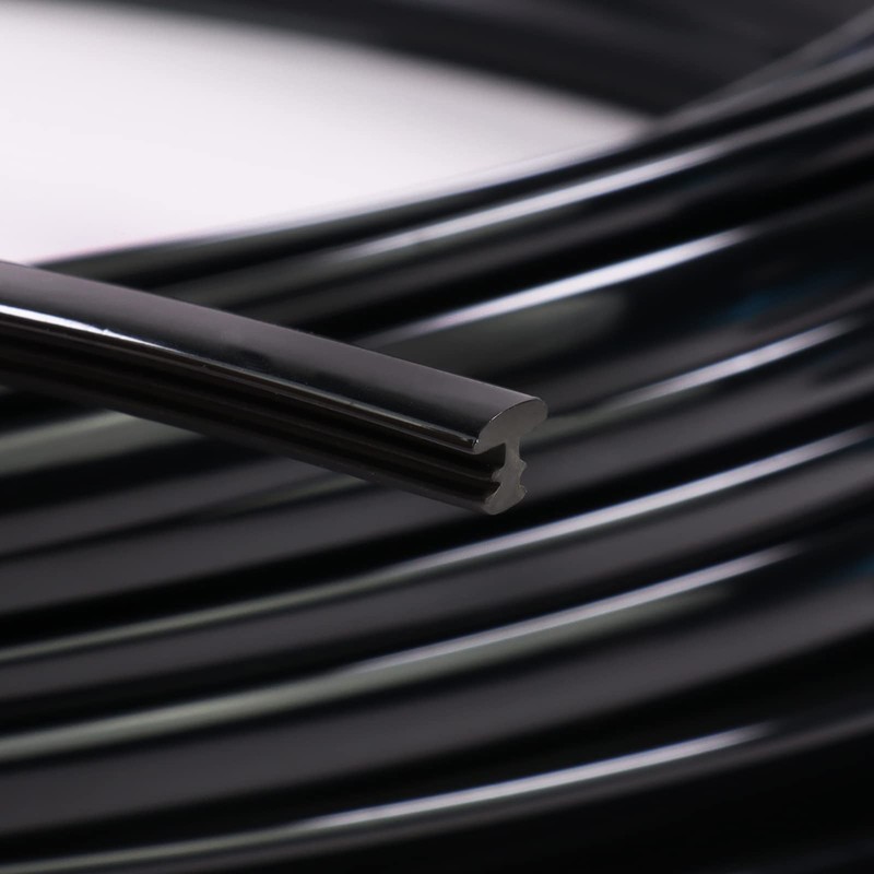 SBWLKJ 26FT T-Molding Black Trim Moulding 5/16"(8mm) Flexible Polyethylene Center