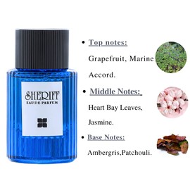 INTENSE OUD Sheriff EDP - Eau De Parfum for Men - 100ml (3.4 oz) | Fresh Marine Accord, Ambergris & Patchouli | Woody Aromatic Fragrance for Day & Night | Long-Lasting Luxury Scent
