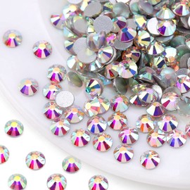 YHMQ DU 1440 Pieces Rhinestones, Nail Crystals - Rhinestones for Nails, Crystal ClearAB - SS6 (1.8-2.0 mm)