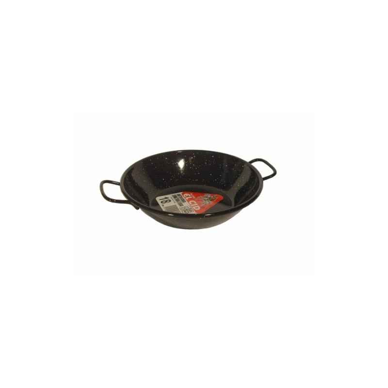 La Ideal Enamelled Steel Deep Pan, 18 cm, Black