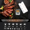 Inalámbrico Termómetro Carne, Termómetro Digital Cocina con 4 Sondas,Meat Thermometer