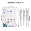 BAYTORY 8Pcs Fine Point Erasable Gel Pens, 0.5mm Retractable Black