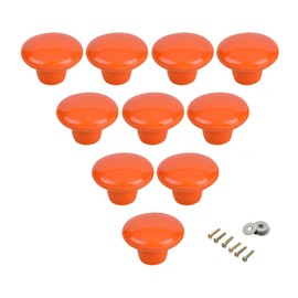 Ceramic Round Cabinet Handles Drawer Pulls Round Door Knobs For Kid's Room Bedroom Door Cabinet Cupboard Wardrobe Pulls-10 PACK With Screws