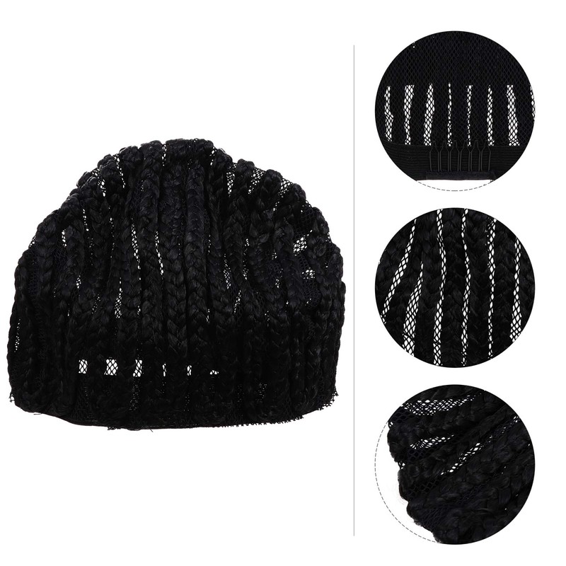 Healifty 2pcs Braid Women Wigs Diy Breathable Liner Man End