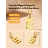 Bestyle Gold Letter E Necklace Capital Letter E Pendant Alphabet