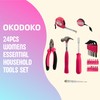 24pc Pink Tool Kit for Women – Mini DIY Household