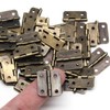 20 Pack Small Mini Hinges for Wooden Jewelry Box, Antique