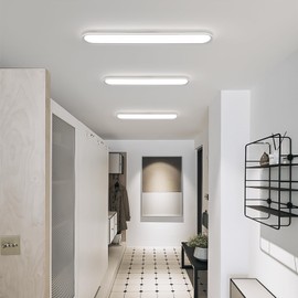 Naroume 47.1 Inch Metal LED Ceiling Light,Slim, Edge Lit - 65W Full Spectrum Linear Ceiling Lamps,6500K Cool White Modern Ultra Thin Low Profile Light Fixture for Kitchen, Home & Office Hallway