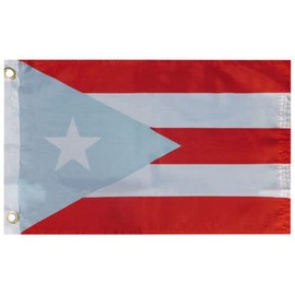 Puerto Rico Light Blue Premium Quality 100D Woven Poly Nylon 12x18 Boat Car Flag