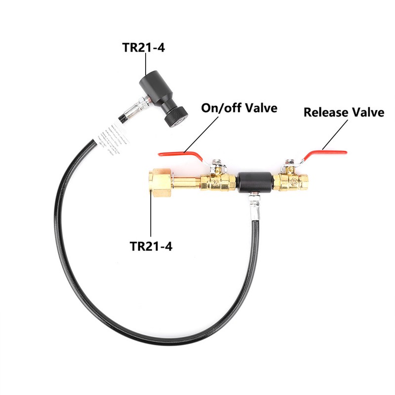CO2 Cylinder Refill Adapter with Hose for Sodastream Filling G1/2
