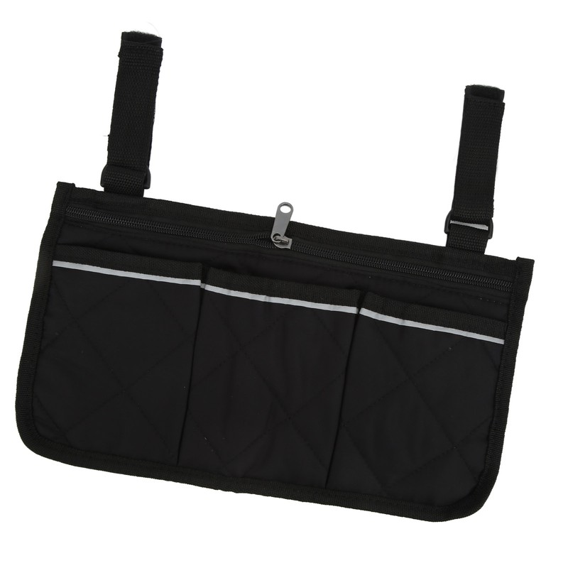 Wheelchair Side Hanging Storage Bag Multi Pocket Armrest Pouch Bag