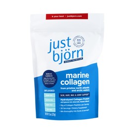 just björn Unflavored Marine Collagen Peptides Powder | Skin, Hair, Nail and Joint Support + Hyaluronic Acid, Vitamin C, Amino Acids | Keto, Paleo, Kosher (30 Servings | 11.5 Ounce)