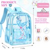 AO ALI VICTORY Clear Backpack for School,PVC Transparent Kids Bookbag