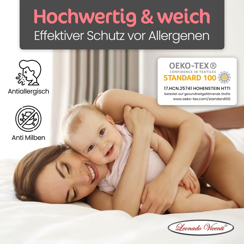 Leonado Vicenti Mattress Protector 90 x 200 cm Single Bed