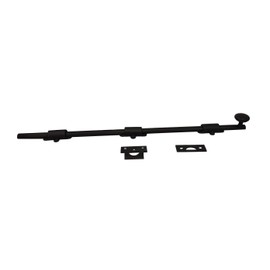 QCAA QCAA Solid Brass Dutch Door Bolt, 42", Matte Black, 1 Pack, Made in Taiwan