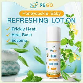 PEGO Baby Heat Rash Cream-Prevents and Relieves Redness,Cooling and Calming Moisturizer,Soothes Post-Sun Exposure Skin,Lightweight Gel Texture, Body Powder Lotion For Newborn and Kids, 100ml/3.38oz