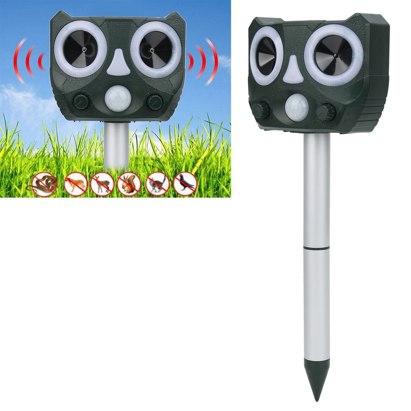 MultiFunctional Solar Ultrasonic Animal Repeller Outdoor Mouse Bird Repeller Device