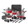 Cooks Red Non-Stick Aluminum Cookware 30 Pcs Set