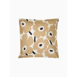 [marimekko] Pieni Unikko Women's Cushion Cover 19.7 x 19.7 inches (50 x 50 cm), 52_1_52209469251 F, Off White x Beige