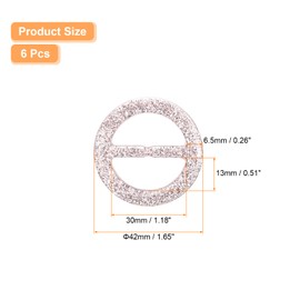 uxcell 6 Pcs T-Shirt Clips, 30mm Plastic Scarf Ring Clip Round Tie Circle Clip Buckle Fashion Clothes Corner Knotted Button for Women's Silk Clothing Decoration, Light Pink