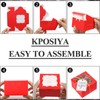KPOSIYA 60 Pcs Red Bakery Boxes with Window Individual Cupcake