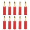 10PCS Banana Plugs 4mm Audio Jack Connector Solderless Six Blade